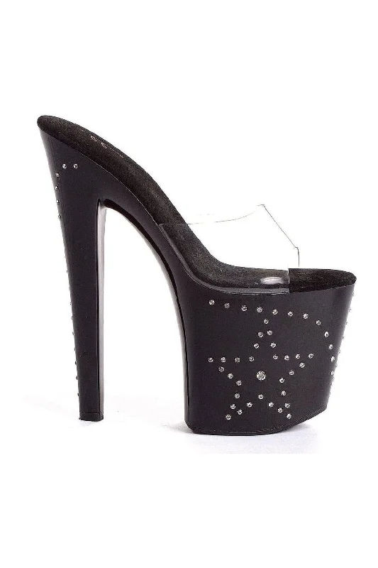 Women's Glitter Heeled Sandals with Ankle Strap and Chunky Heel in Gold for a Sparkly and Glamorous Party Look821-STAR Platform Sandal | Clear Vinyl Women's Glitter Heeled Sandals with Ankle Strap and Chunky Heel in Gold for a Sparkly and Glamorous Party Look821-STAR Platform Sandal | Clear Vinyl