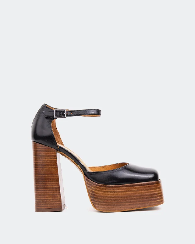 Women's teal stiletto heel pumps for a unique and modern lookAzucar Black leather Brown Women's teal stiletto heel pumps for a unique and modern lookAzucar Black leather Brown