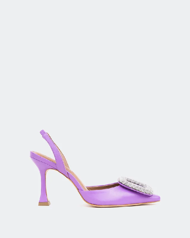 Women's burgundy stiletto heel pumps for a sophisticated appearanceMayta Purple Leather Women's burgundy stiletto heel pumps for a sophisticated appearanceMayta Purple Leather