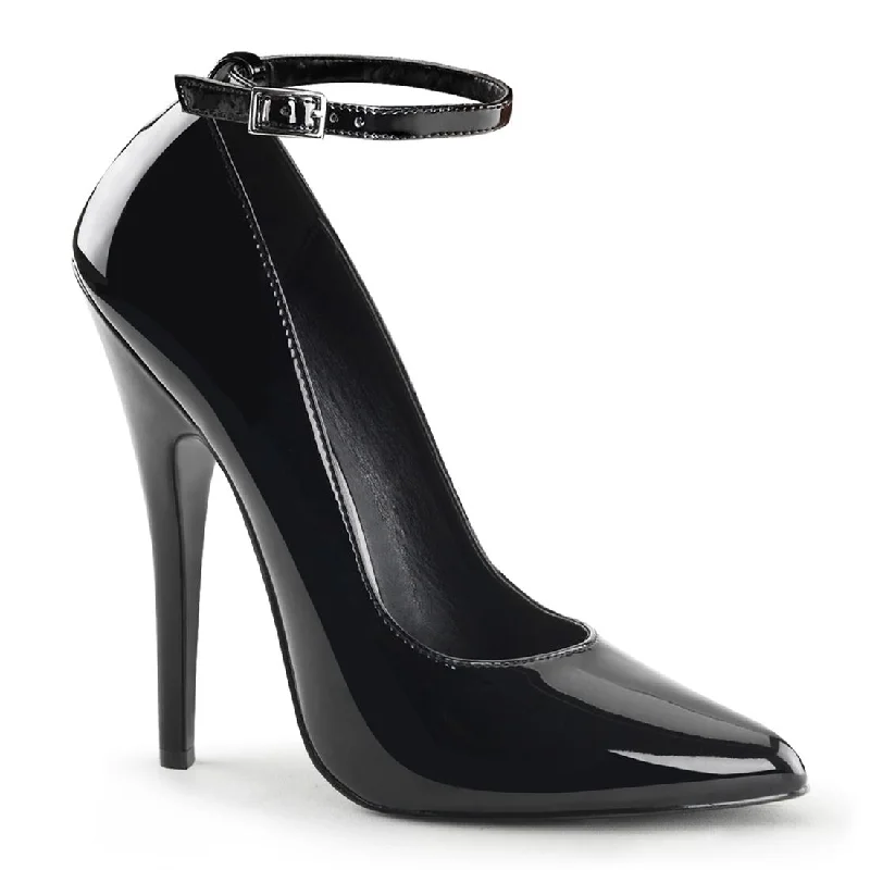 Women's ankle - strap stiletto heel pumps with a cut - out detailDomina-431