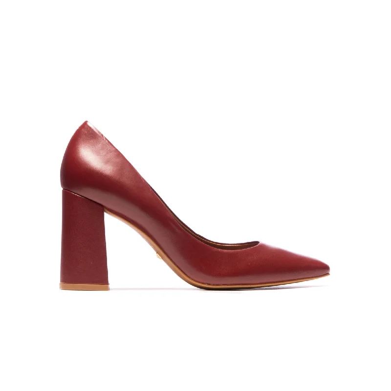 Women's lavender stiletto heel pumps for a delicate styleCandida Sangria Leather