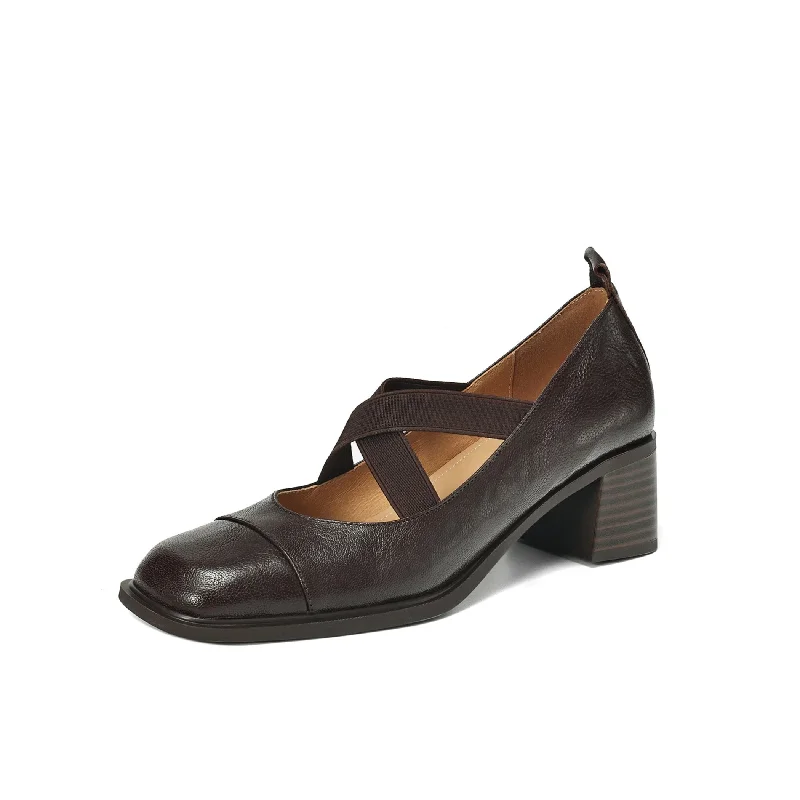 Women's velvet - covered stiletto heel pumps for a luxurious lookTinaCus Women's Handmade Genuine Leather Chunky Heel Slip On Elestic Band Pumps Women's velvet - covered stiletto heel pumps for a luxurious lookTinaCus Women's Handmade Genuine Leather Chunky Heel Slip On Elestic Band Pumps