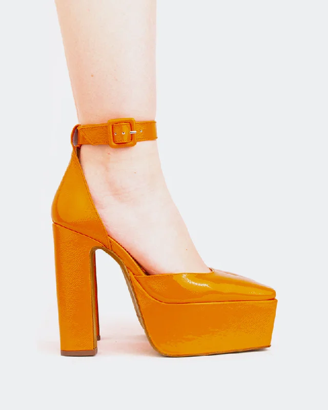 Women's arch - support stiletto heel pumps for better comfortStory Orange Naplack/Naplack Orange Women's arch - support stiletto heel pumps for better comfortStory Orange Naplack/Naplack Orange