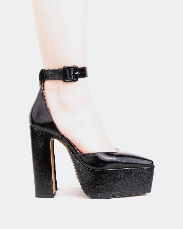 Women's forest green stiletto heel pumps for a nature - inspired lookStory Black Naplack/Naplack Noir Women's forest green stiletto heel pumps for a nature - inspired lookStory Black Naplack/Naplack Noir