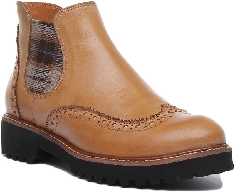 women's ankle boots with strapsJustin Reess England Harriet In Tan