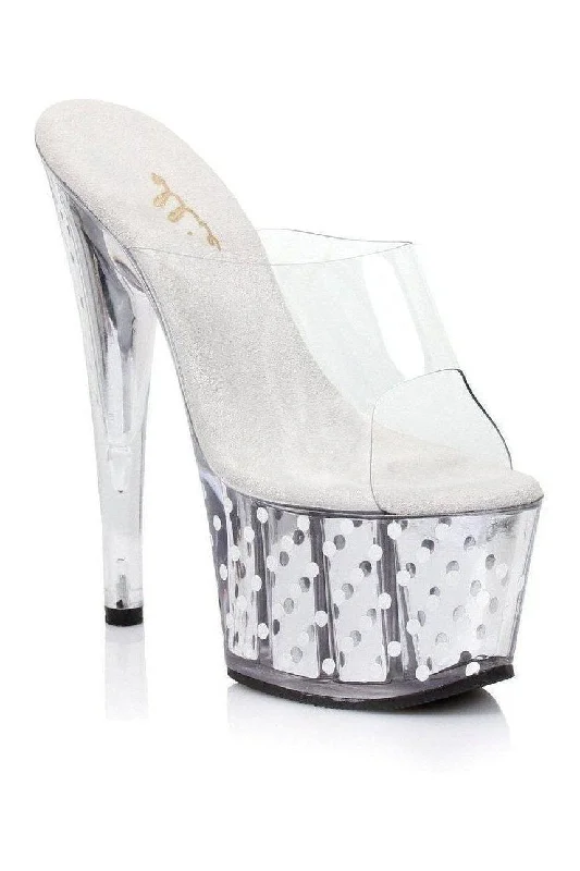Plus Size Women's Wedge Heeled Sandals with Cork Sole in Beige for Added Comfort and Style709-BRIELLE Platform Slide | Clear Vinyl Plus Size Women's Wedge Heeled Sandals with Cork Sole in Beige for Added Comfort and Style709-BRIELLE Platform Slide | Clear Vinyl