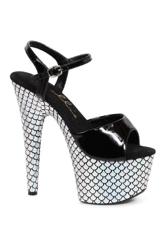 Women's Snake Print Heeled Sandals with Platform and Open Toe in Black and Gold for a Sexy and Trendy Vibe709-MARINA Platform Sandal | Clear Vinyl Women's Snake Print Heeled Sandals with Platform and Open Toe in Black and Gold for a Sexy and Trendy Vibe709-MARINA Platform Sandal | Clear Vinyl