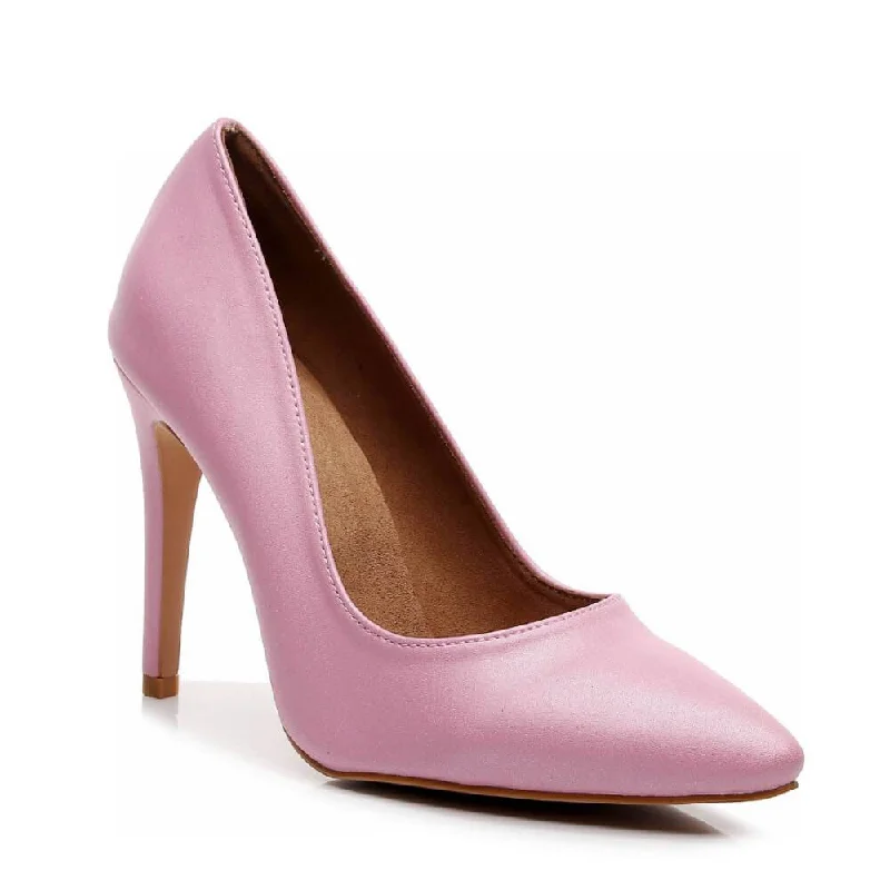 Women's ankle - strap stiletto heel pumps with a cut - out detailAdira - Light Pink Vegan Leather - Street Sole Women's ankle - strap stiletto heel pumps with a cut - out detailAdira - Light Pink Vegan Leather - Street Sole