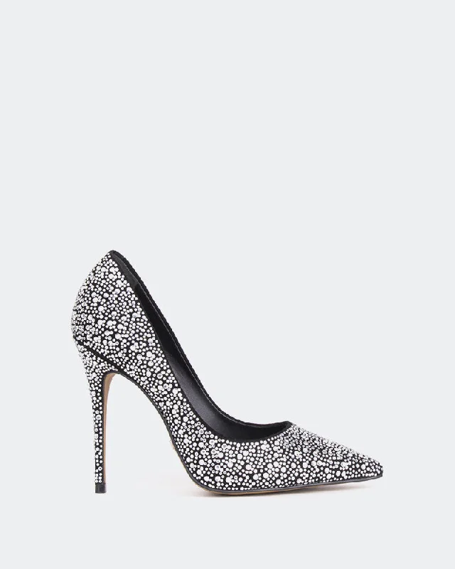 Women's lavender stiletto heel pumps for a delicate styleHilton, Black Suede/Suède Noir Women's lavender stiletto heel pumps for a delicate styleHilton, Black Suede/Suède Noir