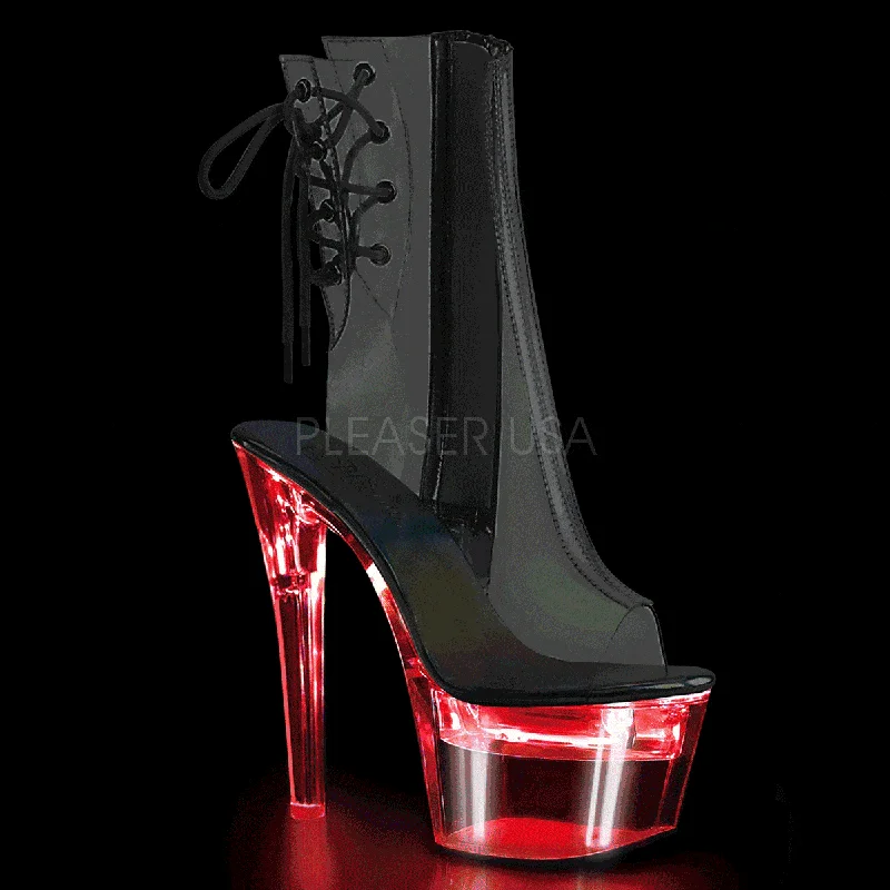 women's ankle boots with block heelsFLASHDANCE-1018C-7 Platform Ankle Boot | Clear Vinyl women's ankle boots with block heelsFLASHDANCE-1018C-7 Platform Ankle Boot | Clear Vinyl