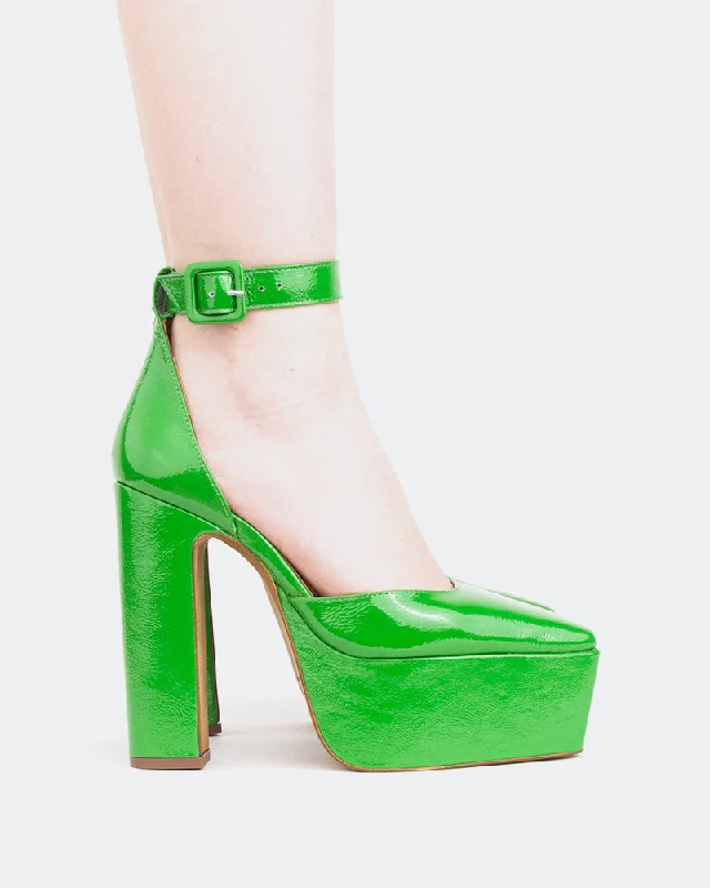 Women's faux suede stiletto heel pumps for a budget - friendly optionStory Green Naplack/Naplack Vert Women's faux suede stiletto heel pumps for a budget - friendly optionStory Green Naplack/Naplack Vert