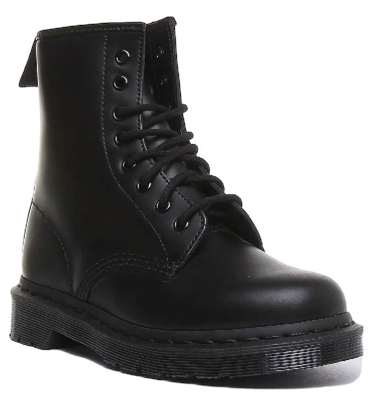 women's ankle boots with bow detailsDr Martens 1460 Mono In Black