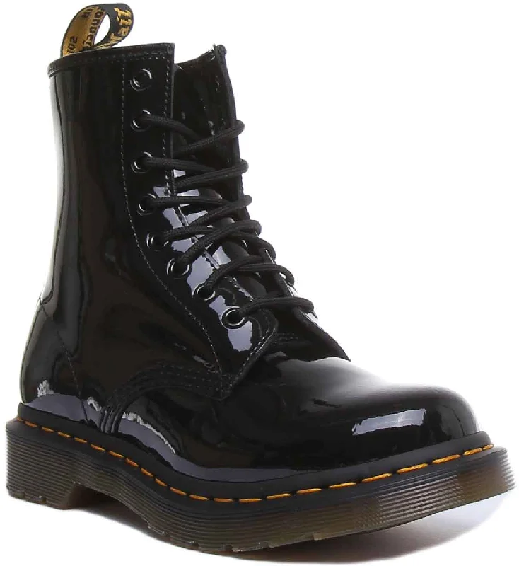 women's ankle boots with pull tabsDr Martens 1460 Patent In Black Patent