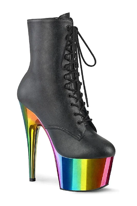 women's chelsea ankle bootsADORE-1020RC Ankle Boot | Black Faux Leather