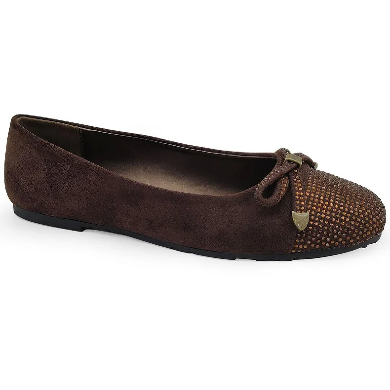 Women's Bow - Embellished Ballet Flats with a Platform Sole in Red for Added Height Kenneth Cole Reaction Womens Embellished Faux Suede Ballet Flats Women's Bow - Embellished Ballet Flats with a Platform Sole in Red for Added Height Kenneth Cole Reaction Womens Embellished Faux Suede Ballet Flats
