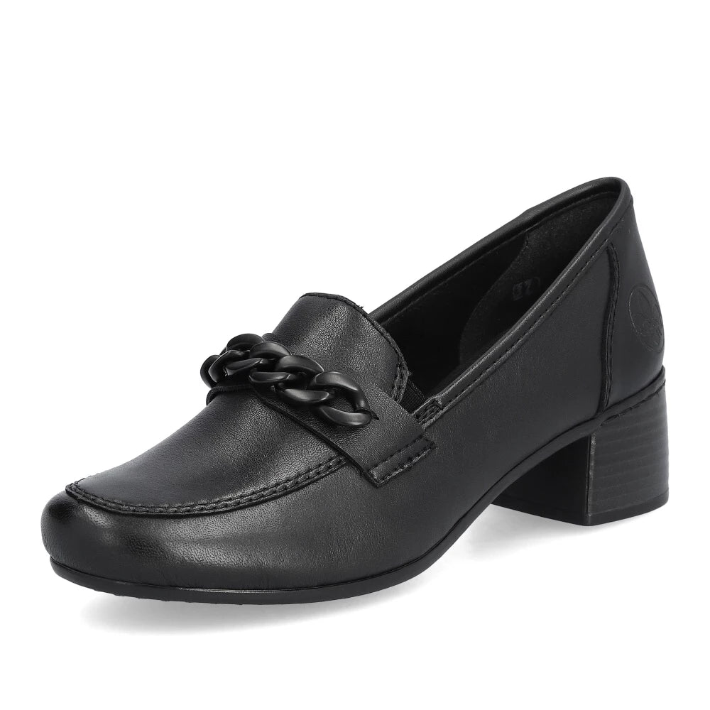 Women's lace - up fashion & dress shoes with a mid - heel and a floral - embroidered shaft for a feminine style Rieker 41660-00 Women's lace - up fashion & dress shoes with a mid - heel and a floral - embroidered shaft for a feminine style Rieker 41660-00