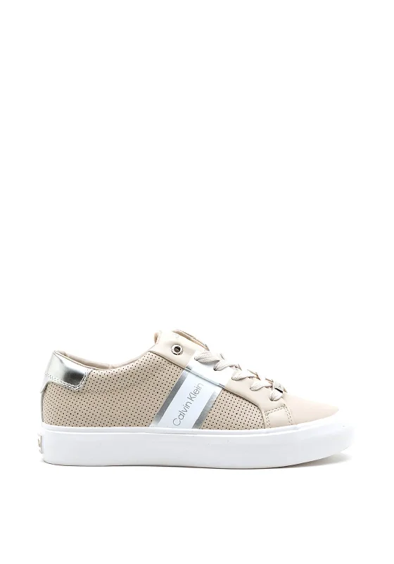 Calvin Klein Womens Vulc Trainers, Beige