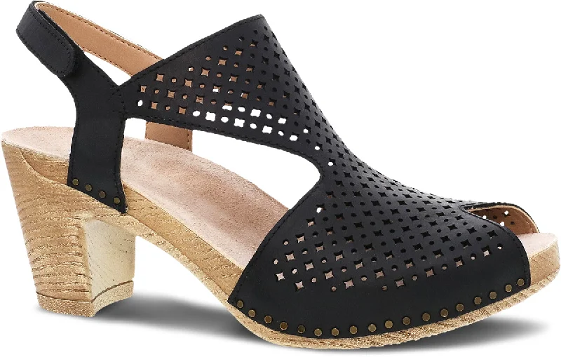 Women's mule - style fashion & dress shoes with a fur - trimmed collar for a winter - chic look DANSKO TEAGAN BLACK - FINAL SALE Women's mule - style fashion & dress shoes with a fur - trimmed collar for a winter - chic look DANSKO TEAGAN BLACK - FINAL SALE