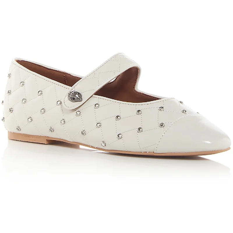 Women's Metallic Foil - Finish Ballet Flats in Gold for a Glamorous Night Out Kurt Geiger Womens Orbit Rhinestone Flat Shoes Women's Metallic Foil - Finish Ballet Flats in Gold for a Glamorous Night Out Kurt Geiger Womens Orbit Rhinestone Flat Shoes