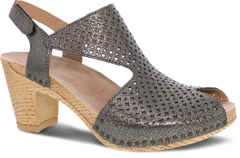 Women's strappy fashion & dress shoes with a woven leather design for a high - end look DANSKO TEAGAN GUNMETAL - FINAL SALE Women's strappy fashion & dress shoes with a woven leather design for a high - end look DANSKO TEAGAN GUNMETAL - FINAL SALE