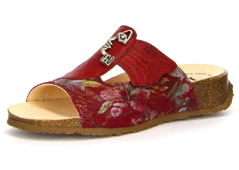 Women's lace - trimmed fashion & dress shoes with a kitten - heel for a delicate appearance Think! Mizzi Face Cherry Combi 84352-74 Women's lace - trimmed fashion & dress shoes with a kitten - heel for a delicate appearance Think! Mizzi Face Cherry Combi 84352-74