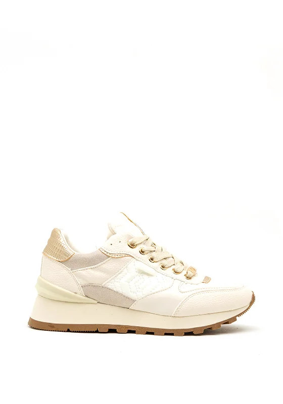 Xti Womens Urban Quilted Trainers, Ice