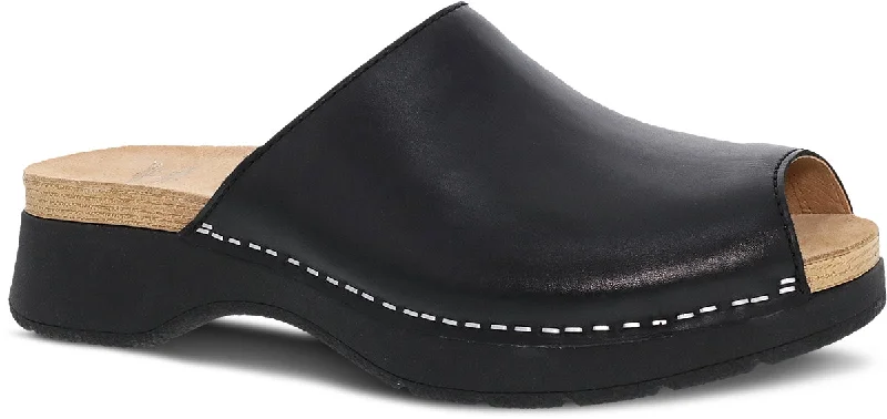 Women's open - toe fashion & dress shoes with a cork - wrapped heel for a summer - friendly style DANSKO RAVYN BLACK - FINAL SALE Women's open - toe fashion & dress shoes with a cork - wrapped heel for a summer - friendly style DANSKO RAVYN BLACK - FINAL SALE