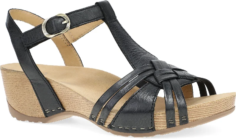 Women's lace - up fashion & dress shoes with a mid - heel and a floral - embroidered shaft for a feminine style DANSKO TIA BLACK Women's lace - up fashion & dress shoes with a mid - heel and a floral - embroidered shaft for a feminine style DANSKO TIA BLACK