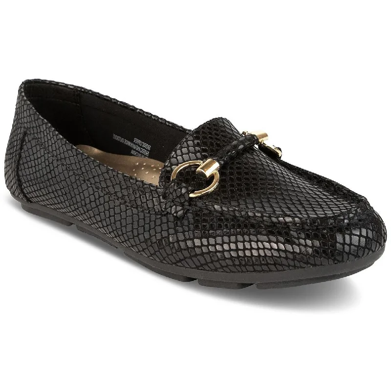 Women's Cashmere - Lined Ballet Flats in Burgundy for Warmth in Cold Weather Karen Scott Womens Kenleigh Snake Print Slip-On Moccasins