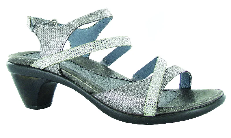 Women's open - back fashion & dress shoes with a stacked - heel for a retro feel NAOT INNOVATE - SILVER - 40033NZQ Women's open - back fashion & dress shoes with a stacked - heel for a retro feel NAOT INNOVATE - SILVER - 40033NZQ