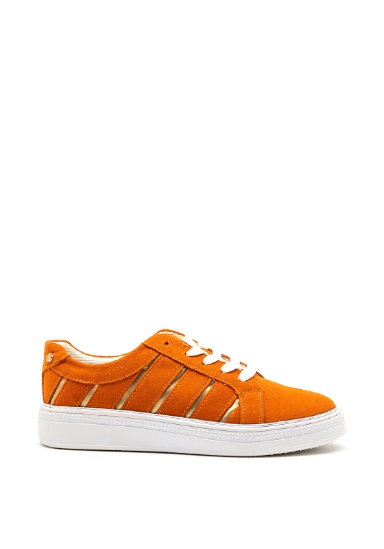 Patrizio Como Feltre Faux Suede Trainers, Orange