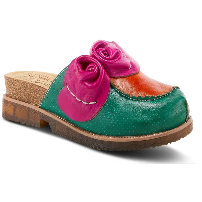 Women's Tassel - Trimmed Ballet Flats in Olive Green for a Trendy Twist L'Artiste by Spring Step Womens Leather Cork Clogs