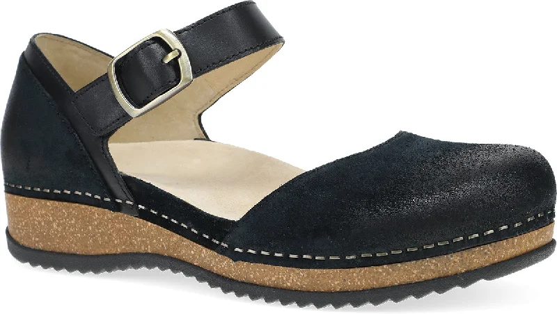 Women's ankle - strap fashion & dress shoes with a crystal - embellished buckle for a glamorous touch DANSKO MAE BLACK Women's ankle - strap fashion & dress shoes with a crystal - embellished buckle for a glamorous touch DANSKO MAE BLACK