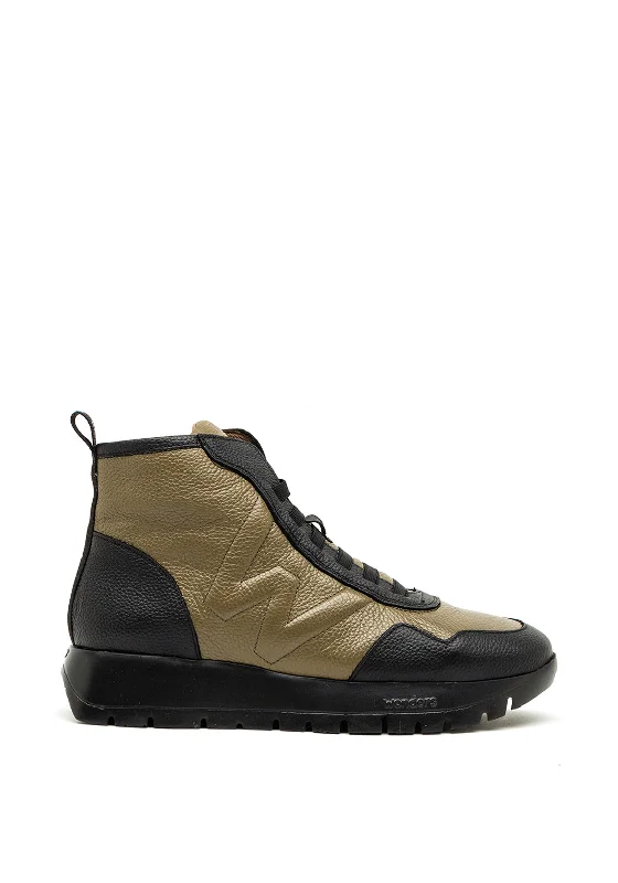 Wonders Fly Leather High Top Trainer, Green