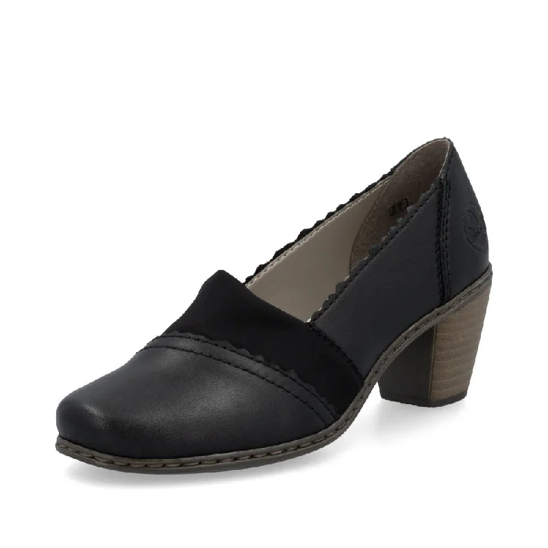 Women's open - toe fashion & dress shoes with a cork - wrapped heel for a summer - friendly style Rieker 40911-00 Women's open - toe fashion & dress shoes with a cork - wrapped heel for a summer - friendly style Rieker 40911-00