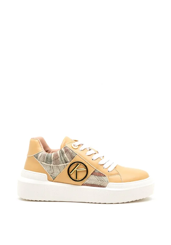 Kate Appleby Greenock Canvas Panel Trainers, Nude