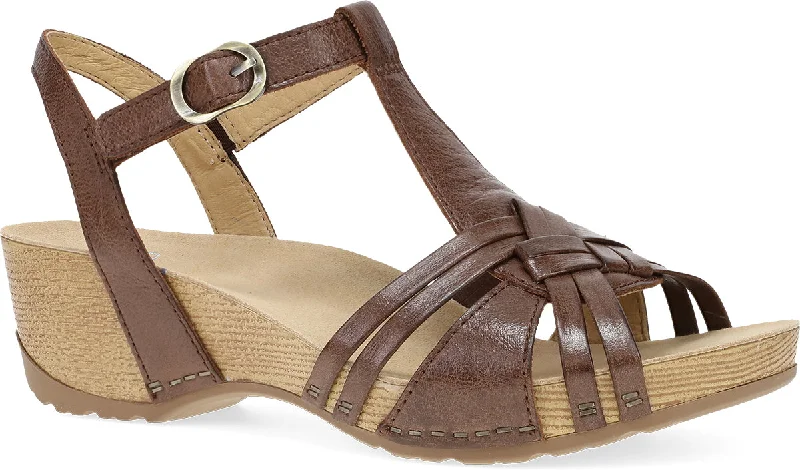 Women's platform - heel fashion & dress shoes with a glittery fabric for a party look DANSKO TIA BROWN Women's platform - heel fashion & dress shoes with a glittery fabric for a party look DANSKO TIA BROWN