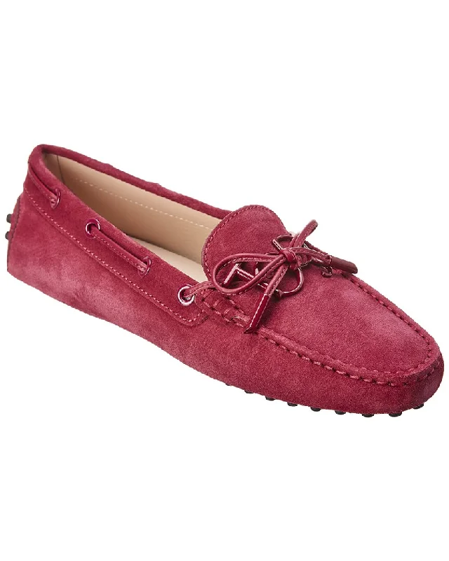 Women's Cashmere - Lined Loafers in Burgundy for Warmth in Winter TOD’s Logo Gommino Suede Moccasin Women's Cashmere - Lined Loafers in Burgundy for Warmth in Winter TOD’s Logo Gommino Suede Moccasin