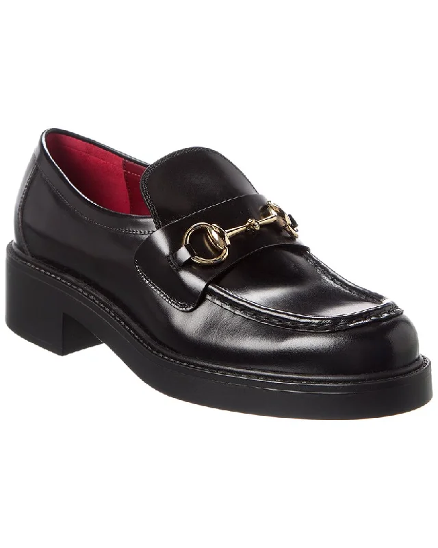 Women's Geometric - Patterned Loafers in Multicolor for a Fashion - Forward Look Gucci Horsebit Leather Platform Loafer Women's Geometric - Patterned Loafers in Multicolor for a Fashion - Forward Look Gucci Horsebit Leather Platform Loafer