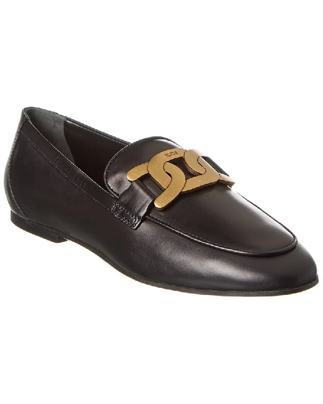 Women's Tassel - Trimmed Loafers with a Low Heel in Olive Green for a Trendy Twist TOD’s Kate Leather Loafer Women's Tassel - Trimmed Loafers with a Low Heel in Olive Green for a Trendy Twist TOD’s Kate Leather Loafer