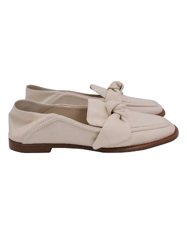 Women's Tassel - Trimmed Loafers with a Low Heel in Olive Green for a Trendy Twist Alexandre Birman Soft Maxi Clarita Loafers in Cream Leather Women's Tassel - Trimmed Loafers with a Low Heel in Olive Green for a Trendy Twist Alexandre Birman Soft Maxi Clarita Loafers in Cream Leather