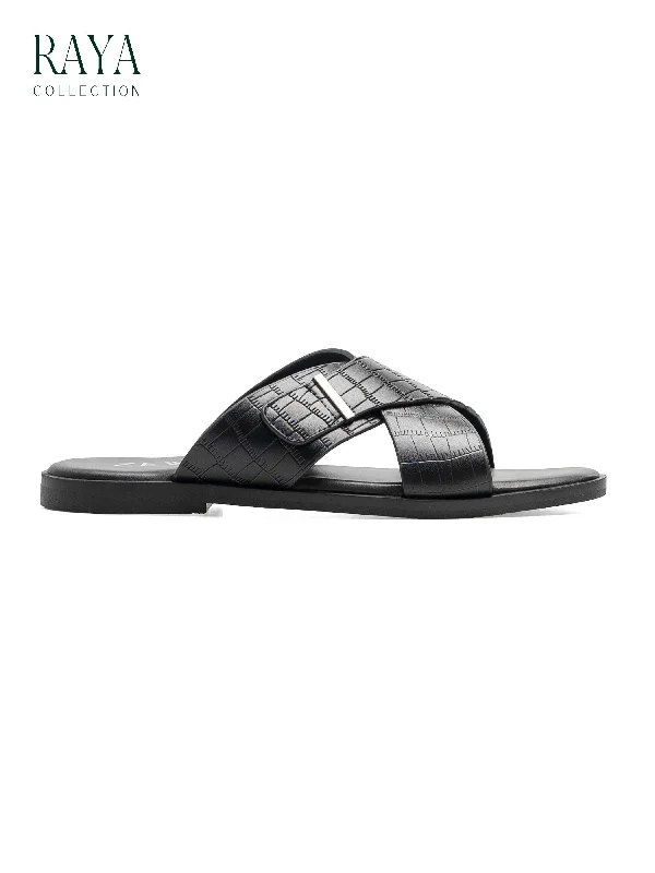 Women's open - back fashion & dress shoes with a stacked - heel for a retro feel Javier Sandal - Black Women's open - back fashion & dress shoes with a stacked - heel for a retro feel Javier Sandal - Black