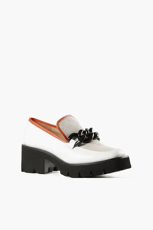 Women's Fur - Lined Loafers in Tan for a Cozy Winter Option Chunk Links Lady Lugg Loafer In Grey White Women's Fur - Lined Loafers in Tan for a Cozy Winter Option Chunk Links Lady Lugg Loafer In Grey White