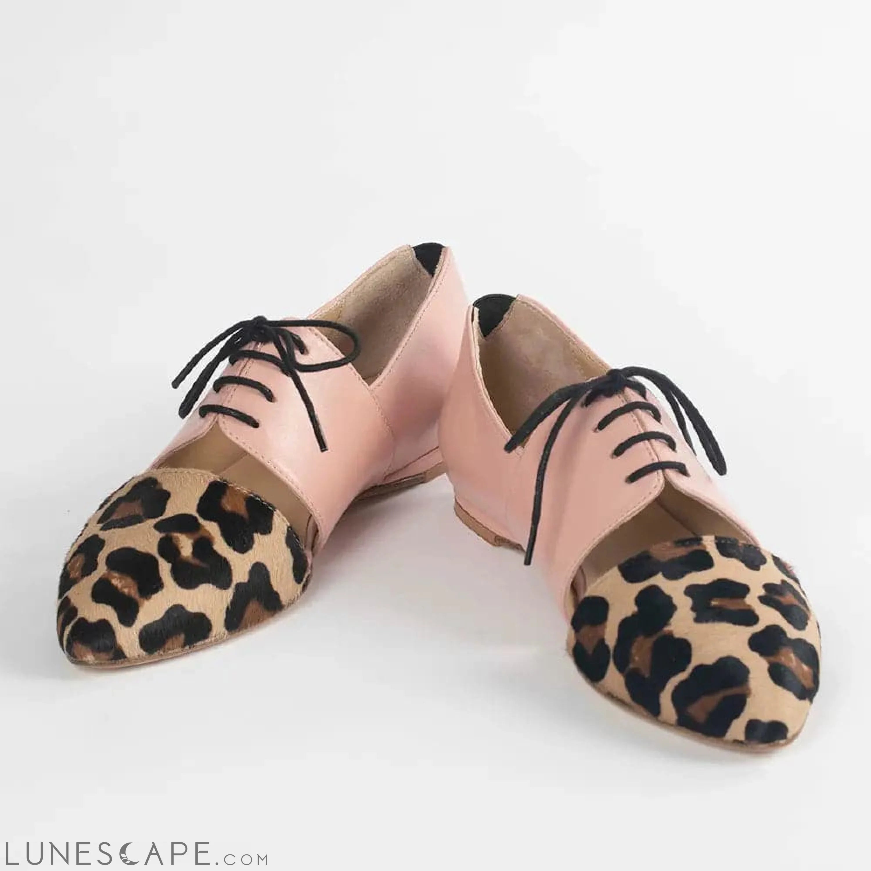 Women's Premium Leather Tassel Loafers in Dark Brown for a Classic Office Look Pink Leopard Print Oxford by Lordess Women's Premium Leather Tassel Loafers in Dark Brown for a Classic Office Look Pink Leopard Print Oxford by Lordess