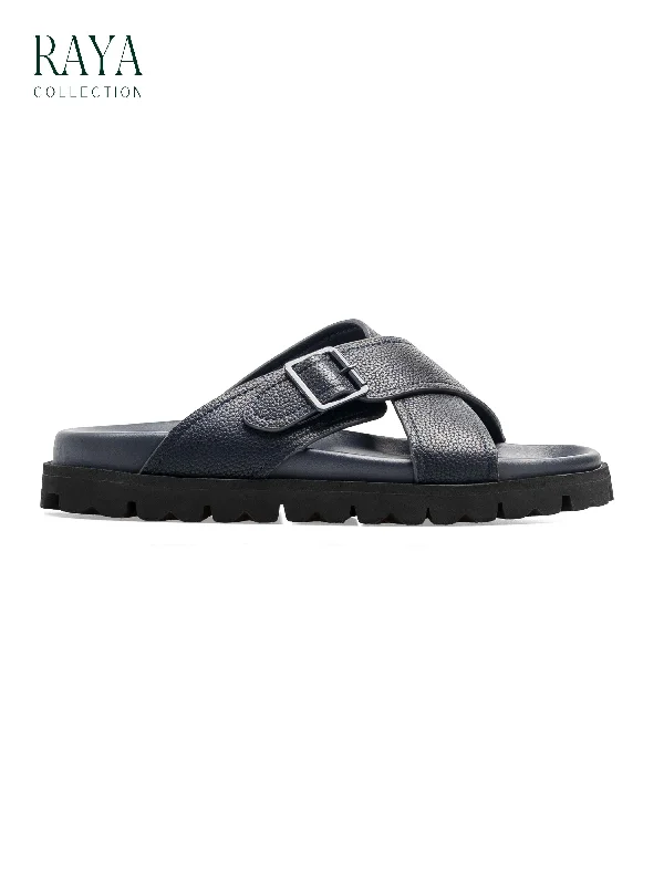 Women's metallic - finish fashion & dress shoes with a stiletto heel for a glamorous night out Roux Sandal - Navy (Eva Combat) Women's metallic - finish fashion & dress shoes with a stiletto heel for a glamorous night out Roux Sandal - Navy (Eva Combat)
