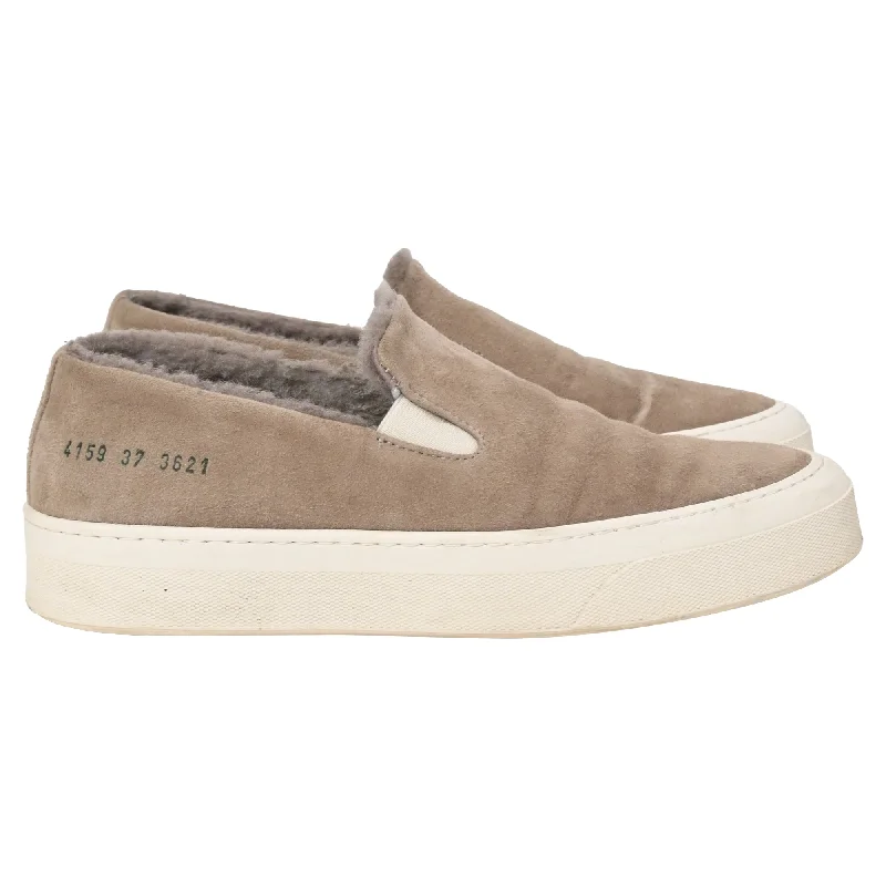 Women's Geometric - Patterned Loafers in Multicolor for a Fashion - Forward Look Common Projects 35mm Slip On Sneakers with Shearling in Brown Suede Women's Geometric - Patterned Loafers in Multicolor for a Fashion - Forward Look Common Projects 35mm Slip On Sneakers with Shearling in Brown Suede