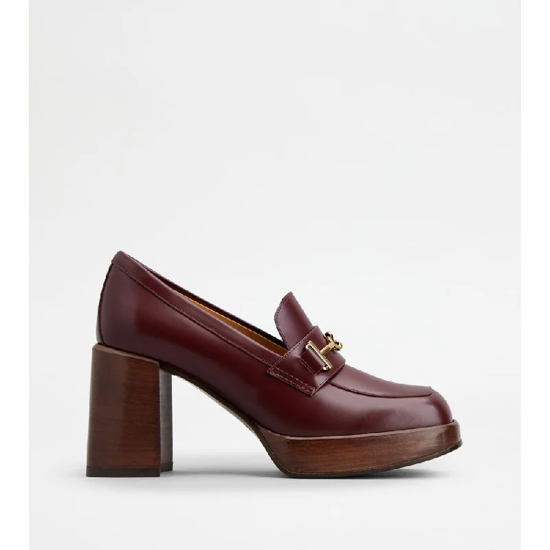 Women's Geometric - Patterned Loafers in Multicolor for a Fashion - Forward Look Heeled Loafers in Leather Women's Geometric - Patterned Loafers in Multicolor for a Fashion - Forward Look Heeled Loafers in Leather