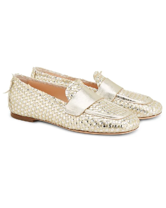 Women's Metallic Foil - Finish Loafers in Gold for a Glamorous Night Out Agl Sheryl Upcycle Leather Moccasin Women's Metallic Foil - Finish Loafers in Gold for a Glamorous Night Out Agl Sheryl Upcycle Leather Moccasin