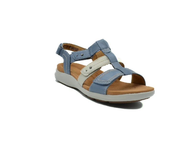 Elastic - Strap Women's Sandals with a Padded Toe in Teal for Easy On - and - OffCLARKS Kitly Step Elastic - Strap Women's Sandals with a Padded Toe in Teal for Easy On - and - OffCLARKS Kitly Step