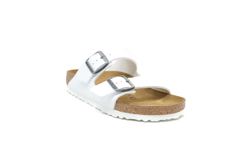 Orthopedic Women's Sandals with Arch Support in Gray for Foot HealthBIRKENSTOCK Arizona Birko-Flor Orthopedic Women's Sandals with Arch Support in Gray for Foot HealthBIRKENSTOCK Arizona Birko-Flor